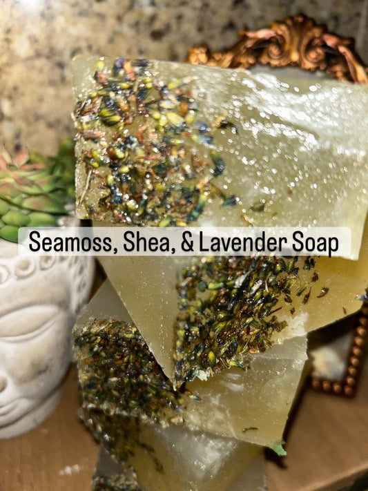 🌿 Sea Moss • Lavender • Shea Butter • Tea Tree Soap